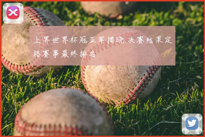 上界世界杯冠亚军揭晓 决赛结果定格赛事最终排名